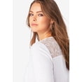 thumbnail image 5 of Roaman's Women's Plus Size Cotton Slub Lace Tunic, 5 of 5