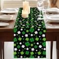 thumbnail image 3 of Table Runners 70 Inches Long Dress Scarves, St Patricks Day Farmhouse Coffee/Dining/Kitchen Table Decor, Holiday Table Runner, Spring Farmhouse Country Green Shamrock 13x70 Inch, 3 of 9