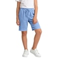 thumbnail image 4 of ZOYOEN Girls Denim Shorts with Pockets- Summer Elastic Waist Casual Baggy Kids Bermuda Shorts Blue Size 6, 4 of 7