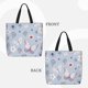 thumbnail image 2 of Fotbe Blue Butterfly Bolsa Tote con Estampado para Mujer, Bolsos con Cremallera, Bolsa de Hombro Casual de Gran Capacidad con Bolsillos Internos, 2 of 7