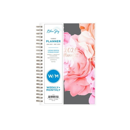 Blue Sky 2021 Weekly & Monthly Planner, 5" x 8", Joselyn