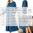 thumbnail image 3 of Neewe Women's Nightgown V-Neck Loungewear Long Sleeve Sleepdress Full Length Nightgown for Women S-2XL, 3 of 6