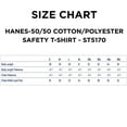 thumbnail image 3 of Hanes High Visibility T-Shirts for Men 50 Cotton/50 Polyester Hi-Vis Workwear Safety Tee Shirts (Safety Orange Pack 2, 4XL), 3 of 8