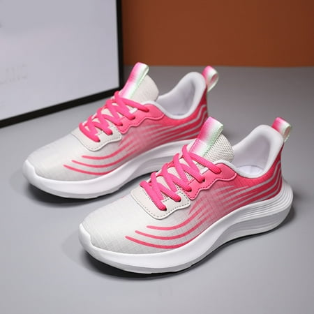 XDDST Womens Flats Comfortable Dressy Women Sneakers Fashionable New Pattern Simple Color Blocking Mesh Breathable and Comfortable All Season Casual Shoes