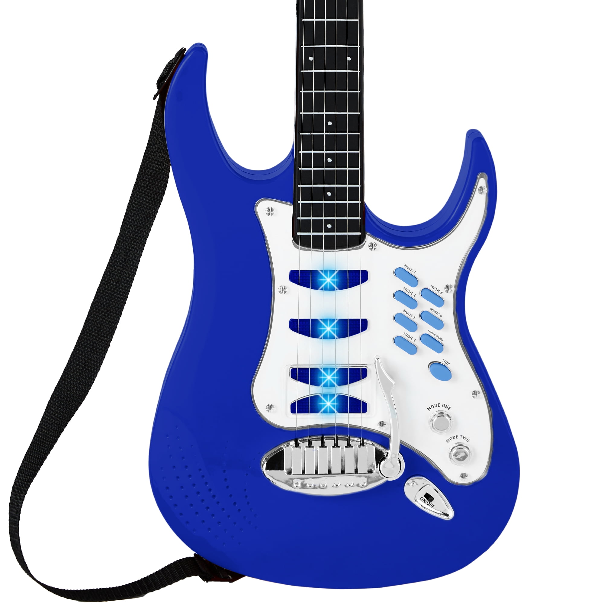 Kids Electric Guitar Toy Play Set w/ 6 Songs, Microphone