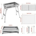 thumbnail image 3 of CHUANK Grill Barbecue Portable BBQ Stainless Steel Folding BBQ Kabab Grill Camping Grill Tabletop Grill Hibachi Grill For Shish Kabob Portable Small Grill, 3 of 5