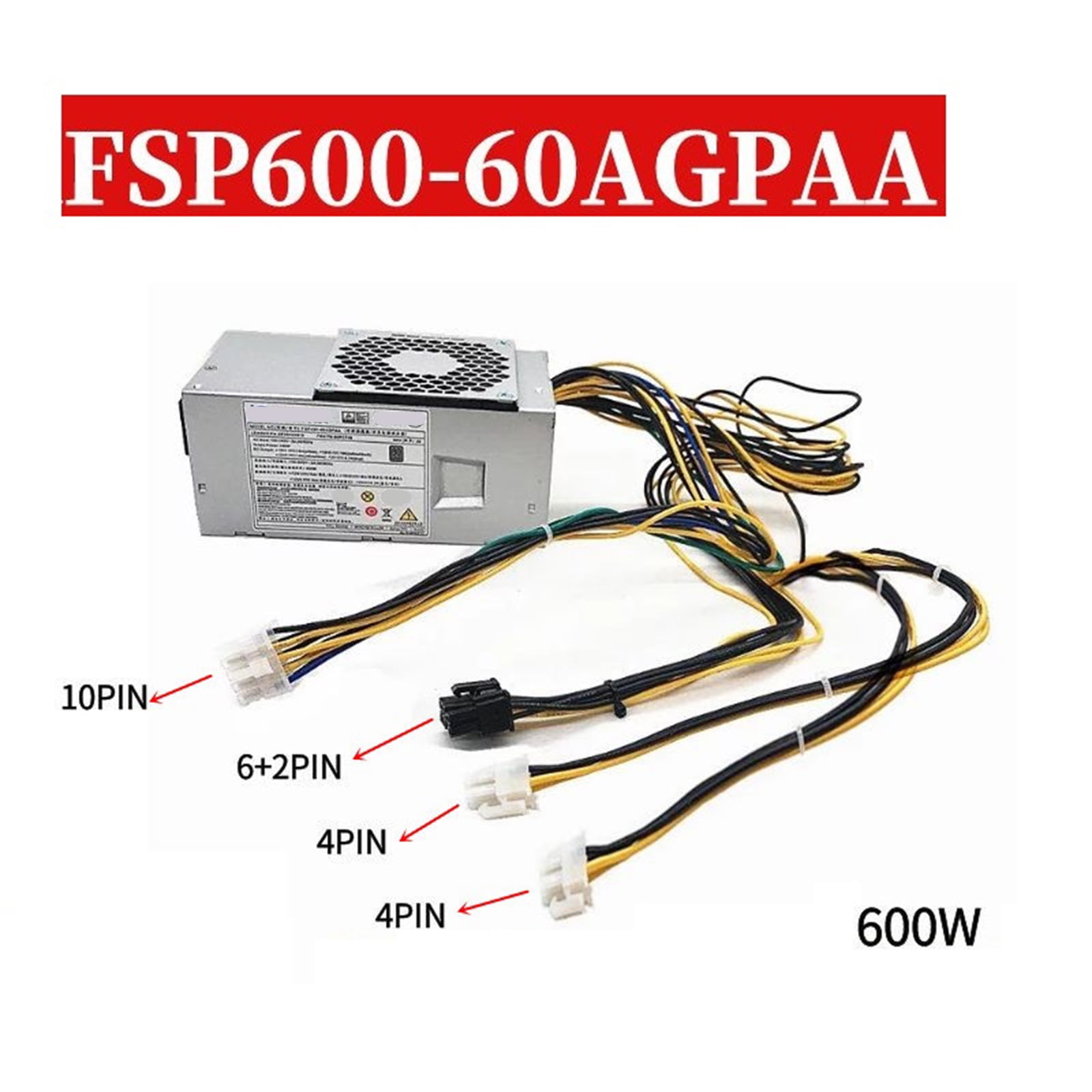 Industrial TFX10Pin Computer Power Supply Multiple Protections For FSP400-40AGPAA/FSP500-20TGBAA/FSP600-60AGBAA