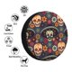 thumbnail image 4 of Fotbe Skulls and Flowers Funda de Llanta de Repuesto con Estampado, Engrosada, Ajuste Universal para Jeep, Remolque, RV, SUV, Camión-15 inch, 4 of 6