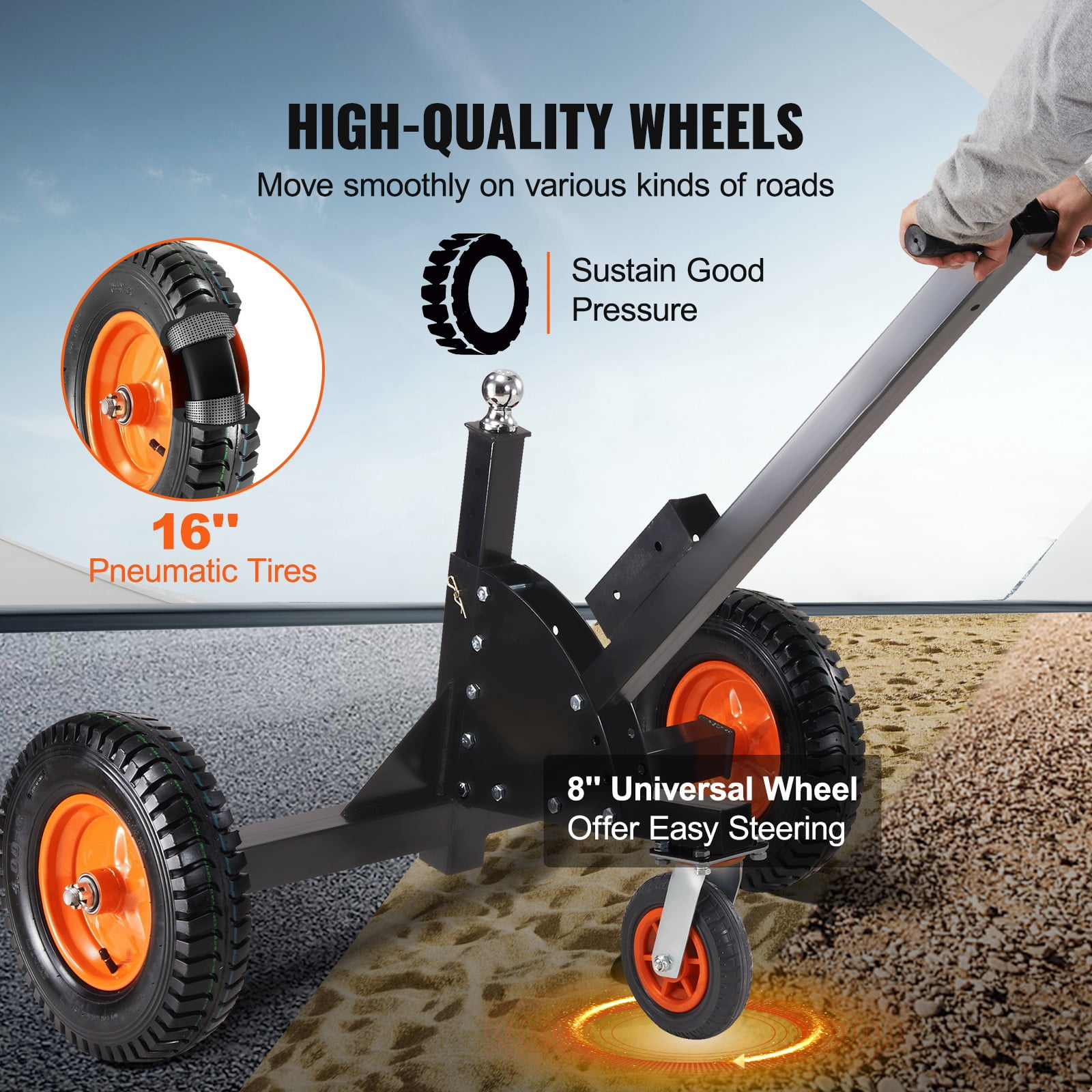 BENTISM, 1500 lbs UOM Max Weight Carbon Steel 50 in x 42.9 in x 32.9 in Dolly