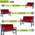 thumbnail image 4 of Outdoor Waterproof Porch Swing Cushion Replacement, Thicken Fade Resistant Swing Cushions with Backrest & Ties, 4 of 6