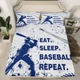 thumbnail image 2 of Castle Fairy Eat Sleep Baseball Boy 3pcs Twin Sheet Sets,Sport Theme Twin Fitted Sheet,Hippie Splash Breathable Flat Sheet,Lightweight Room Decor, 2 of 7