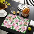 thumbnail image 3 of Pioneer Flower Floral Print Pattern Summer Placemats Table Placemats Set Of 6-Linen Kitchen Washable Placemats Table Mats 12x18 Inch Non-Slip Heat Resistant, 3 of 5
