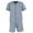Blue White Stripe, variant on Men's Short Sleeve Short Leg Pajama Set
