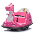 thumbnail image 4 of CIRUI 12V Kids Remote Control Bumper Car, 12V Electric Toy Car, Suitable for Toddlers, Dinosaur Design, Water Spray Light, Large Size Seat, Music, Gift for 2-5 Years Old Boys&Girls, Pink, 4 of 10