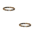 thumbnail image 4 of Guardoinrt Fashionable And Comfortable Beaded Bracelets. Easy Matching For Any Style Exquisite Appearance Stone Beads Bracelets tiger eye stone 2Set, 4 of 6