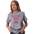 thumbnail image 3 of Breast Cancer Survivor Positive Vibes Women's Graphic T Shirt Tees Brisco Brands L, 3 of 5