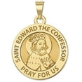 thumbnail image 2 of Picturesongold.Com Saint Edward The Confessor Religious Medal Adult-2/3 inch 14K White Gold, 2 of 4