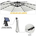 thumbnail image 5 of Yaheetech 10 ft Patio Hanging Cantilever Umbrella with 32 LED Lights & Adjustable Tilt, Cream, 5 of 7