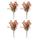 thumbnail image 1 of Naiovety 4x Ramo De Flores Artificiales Bajo Mantenimiento Y Durabilidad Interior O Exterior Elegante Decoración camelia otoño rojo, 1 of 6