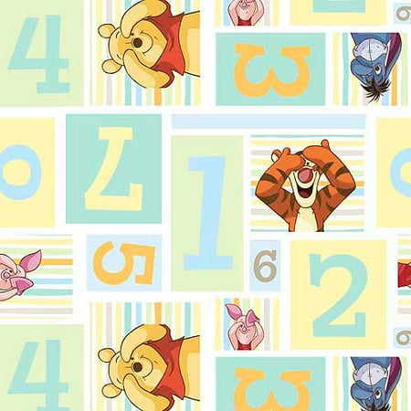Springs Creative Disney Pooh Nursery Pooh Hide and Seek Fabric by the Yard