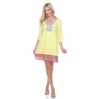 cotton fit and flare mini dress Champagne Linen Floral Print Flare Mini Dress main image 0