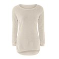thumbnail image 4 of Coerni Girls Trendy Sweater Fuzzy Tunic Pullovers Teen Casual Solid Sweatshirt Kids Cozy Fleece Blouses Fall Warm Crewneck Tops, 4 of 5