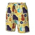 thumbnail image 6 of Uemuo Musical Instruments Pattern Men's Swim Trunks Hawaiian Beach Bathing Suit Swimsuits Beach Quick-Dry Shorts with Pockets-XX-Large, 6 of 9
