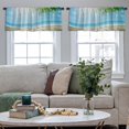 thumbnail image 4 of LALILO Kitchen Curtain Valance Beach With Palm Tree And Wooden Rod Pocket Window Curtain 52"x 18" Set of 2, 4 of 5