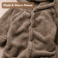 thumbnail image 5 of Baby Fleece Snowsuit - Bear Outfit Fleece Warm Jumpsuit Romper Hooded Infant Girls Boys Winter Coat - Long Sleeve Baby Rompers Infant Winter Clothes, 5 of 8