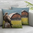 thumbnail image 3 of Orinice Bird Barn Post Graphic Decorative Cotton Linen Throw Pillow Cover for Home Decor Printed on Both Sides 1PC 18x18in, 3 of 5