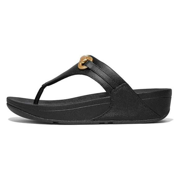 Sandalias FitFlop Lulu de piel gruesa con forma de cuña