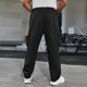 thumbnail image 4 of Pantalones largos para hombre, primavera y verano, color liso, bolsillos, color liso, cordón ajustable, ropa de trabajo, pantalones deportivos e informales, pantalones de poliéster para hombre., 4 of 9