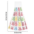 thumbnail image 6 of Yayeee Kitchen Hanging Hand Towels Set of 2 with Loop Bathroom Absorbent Tie Towel, Gummy Bear Pattern, 6 of 7