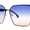 Gold Black Navy Peach, variant on Womens 90s Rimless Designer Square Butterfly Chic Sunglasses Gold Black Smoke