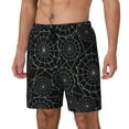thumbnail image 2 of Haiem Spider Web Black Mens Swim Trunks with Compression Liner 2 in 1 Swimming Shorts Stretch Swimwear Quick Dry,Board Shorts-Medium, 2 of 9