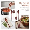 thumbnail image 2 of REGALWOVEN Cooking Utensil Set, Wood Kitchen Utensils, Cooking Spoons for Non Stick Cookware, Essential Kitchen Gadgets for Home, Cooking Brown B 4, 2 of 5