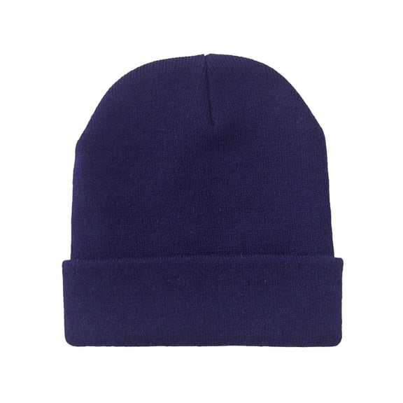 Idoravan Beanie Hats for Women Knit Hats for Men and Women Men Women Fleece Lined Warm Winter Caps Unisex Cuffed Navy