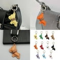 thumbnail image 2 of AOOOWER Portable Lovely French Bulldog Keychain PU Leather Pendant Keyring Key Holder, 2 of 21