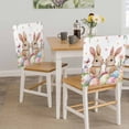 thumbnail image 5 of Spring Bunny Easter Chair Back Covers, Removable Chair Covers for Dining Chairs Set of 8, Washable Chairs Slipcovers Back Seat Protector for Wedding Party 19"x20", 5 of 9