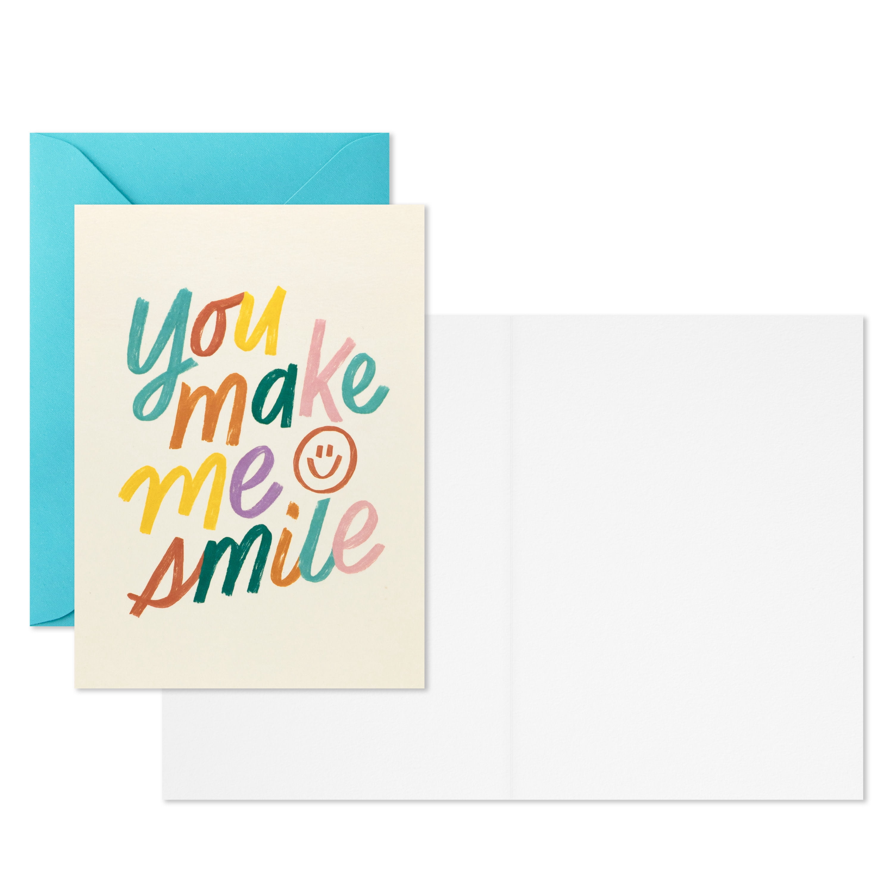 Hallmark Blank Notes (Hand-Lettered Smile), 10 Count