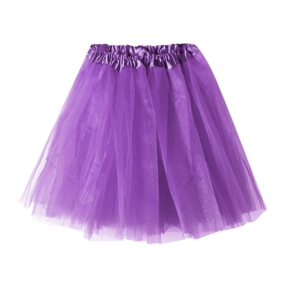 BJUTIR Skirts For Women Ladies Soild Color Dress Short Fashion Pleated Tutu Dance Skirt