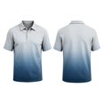 thumbnail image 2 of Men's Shirts Solid Color Pique Knit Slim Fit Polo Shirt Short Sleeve Golf Shirts for Men Business Casual Shirts Blue XL, 2 of 6