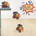 thumbnail image 5 of Mini juego de vehículos de construcción para niños pequeños: camión volquete, excavadora, topadora, mezcladora de cemento, 5 of 5