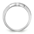 thumbnail image 2 of 14K White Gold Ring Band Wedding Diamond Round , Size 5, 2 of 7
