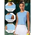thumbnail image 5 of NELEUS Womens Workout Tank Tops Athletic Crop Top Loose Fit Yoga Shirts Quick Dry Sleeveless,Sea Blue,US Size M, 5 of 10