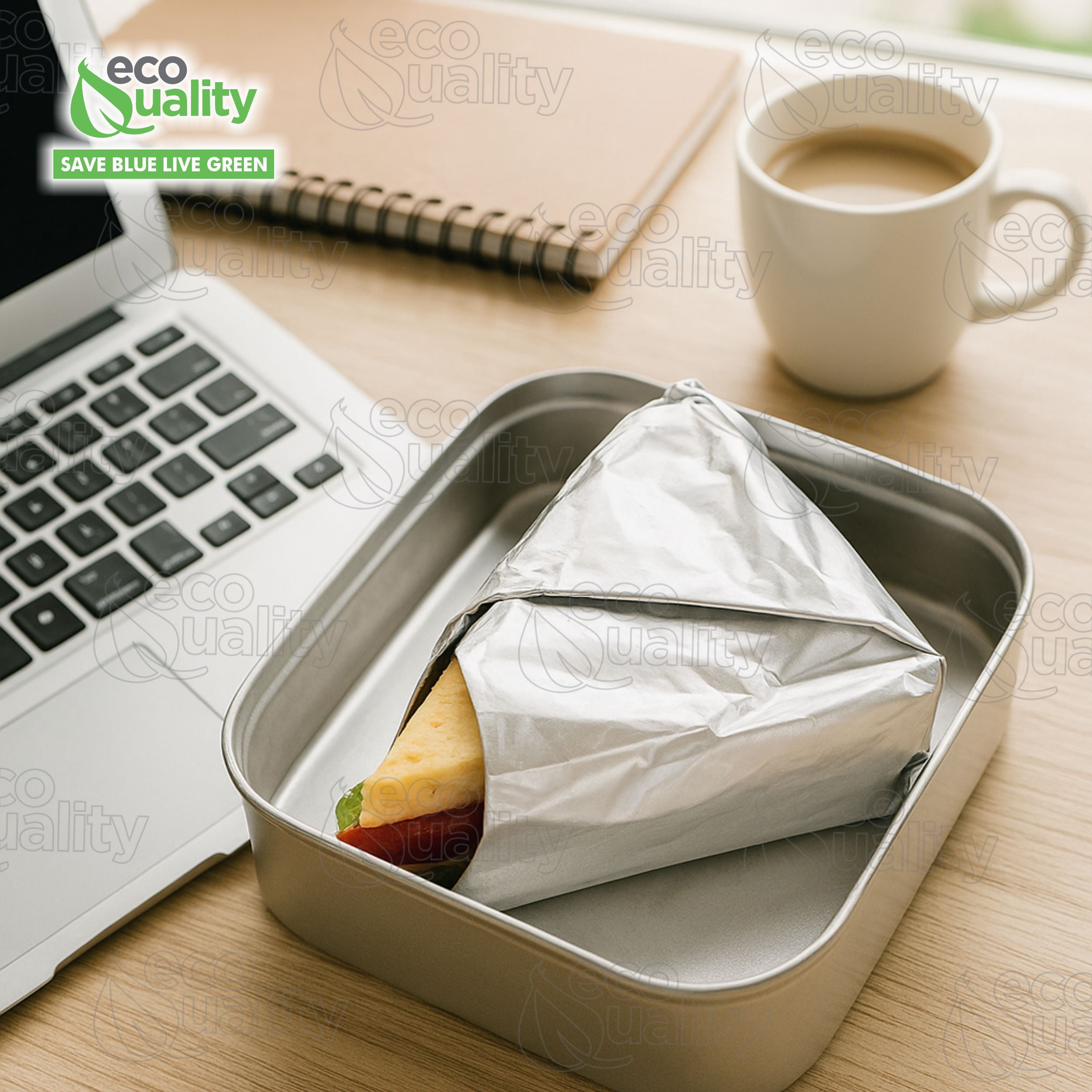 [2000 Pack] Insulated Foil Sandwich Wrap 10 x 14 inches - Cushion Foil Wrap, Plain Silver, Aluminum Foil Wrap, Honeycomb Wrap Sheets for Sandwiches, Deli Square, Burger Wrap, to go, Restaurants, BBQ
