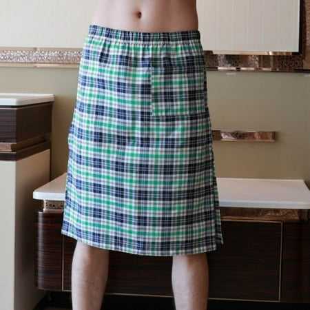 

Mens Casual Lounge Home Underwear Nightdress Cotton Breathable Sexy Bath Skirt