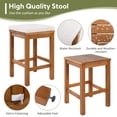 thumbnail image 6 of Harper & Bright Designs 5 Piece Outdoor Bar Set for 4, Patio Acacia Wood Bar Height Table & Four Stools with Cushions, Wood Dining Bar Set for Backyard, Poolside, Balcony, Beige,Natural, 6 of 10