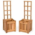 thumbnail image 1 of All Things Cedar 12w x 12d x 13h Set of 2 Planter Box's with Trellis, 1 of 4