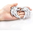 thumbnail image 1 of LAICAIW 2pcs 3D Wolf Head Metal Emblem Car Motorcycles Side Fender Rear Styling Emblem Badge Decal (Silver), 1 of 6
